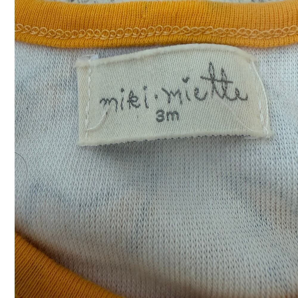 Miki Miette Baby Drew Sleeveless Stretch Cotton Romper Size 3M - Picture 3 of 3